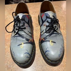 Dr. Martens "Base Man"Artistic Multicolor Lace-Up Oxfords